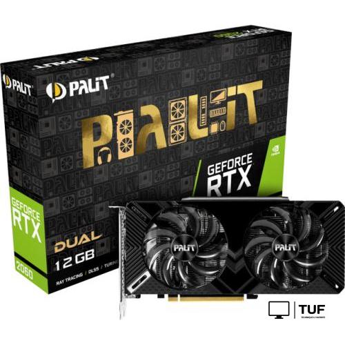 Видеокарта Palit GeForce RTX 2060 Dual 12GB NE62060018K9-1160C