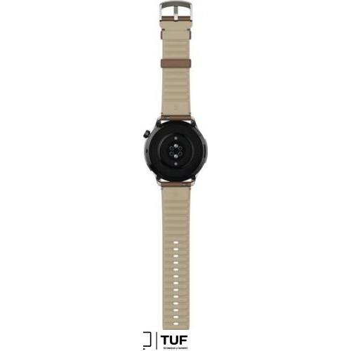 Умные часы Amazfit GTR 4 (серебристый, с коричневым кожаным ремешком)
