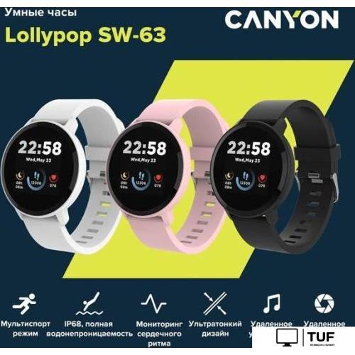 Умные часы Canyon Lollypop SW-63 (розовый)