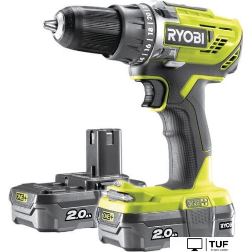 Дрель-шуруповерт Ryobi R18DD3-220S 5133003348 (с 2-мя АКБ 2 Ah, сумка)