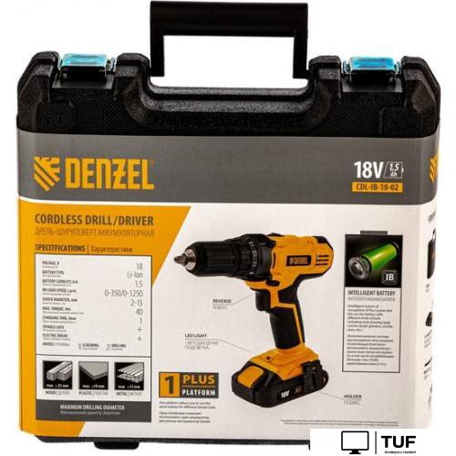 Дрель-шуруповерт Denzel CDL-IB-18-02 (с 2-мя АКБ, кейс)