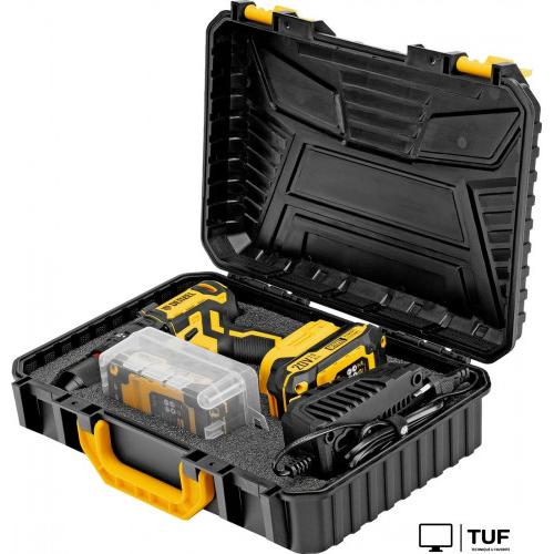 Ударная дрель-шуруповерт Denzel CIDH-BL-20 (с 2-мя АКБ, кейс)