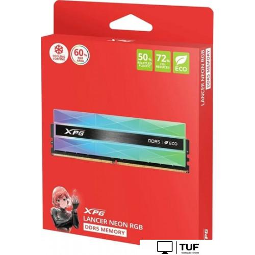 Оперативная память ADATA XPG Lancer Neon RGB 2x16ГБ DDR5 6400 МГц AX5U6400C3216G-DCLANRSG