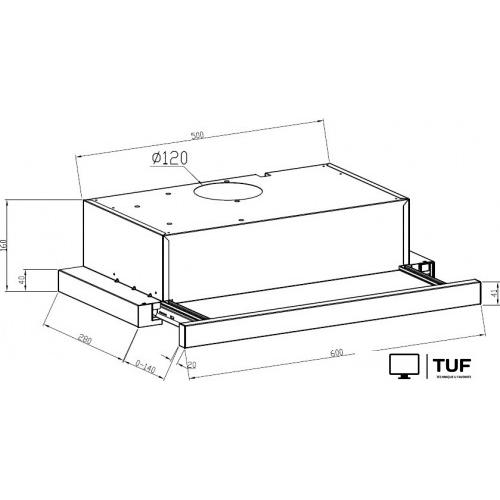 Кухонная вытяжка LEX Hubble 2М 600 (нержавеющая сталь)