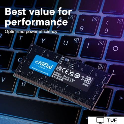 Оперативная память Crucial 8ГБ DDR5 SODIMM 4800МГц CT8G48C40S5