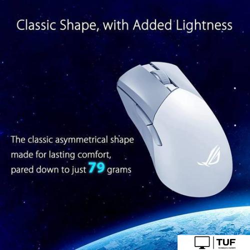 Игровая мышь ASUS ROG Gladius III Wireless AimPoint Moonlight White