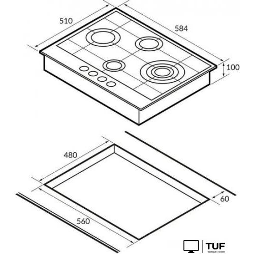 Варочная панель Hiberg VM 6145 W