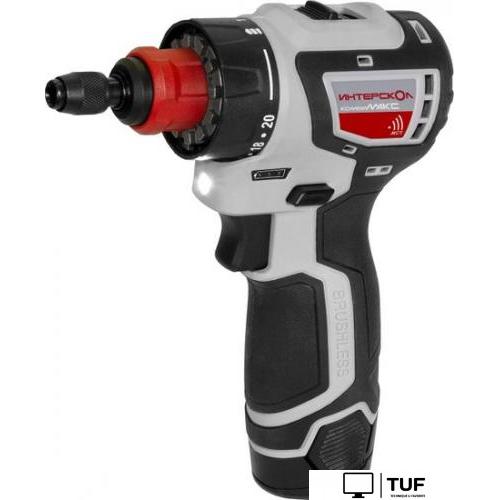 Дрель-шуруповерт Интерскол КомбиМАКС ДА-10/12В 36 687.2.2.79 (с 2-мя АКБ, кейс)