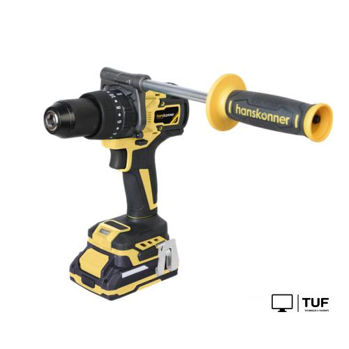 Ударная дрель-шуруповерт Hanskonner HCD20165PRO (с 2-мя АКБ, кейс)