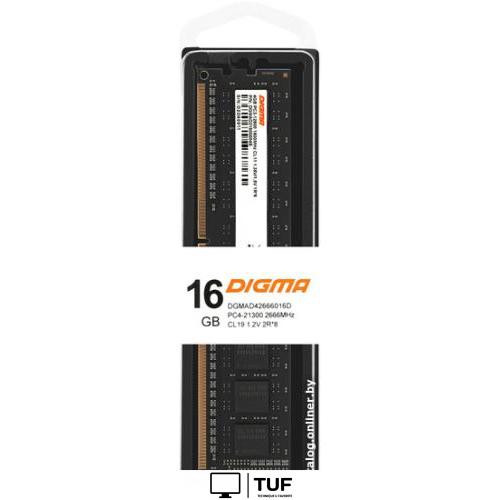 Оперативная память Digma 16ГБ DDR4 2666 МГц DGMAD42666016D