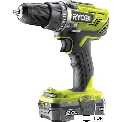 Дрель-шуруповерт Ryobi R18DD3-120S 5133003347 (с 1-м АКБ 2.0 Ah, сумка)