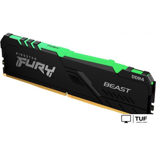 Оперативная память Kingston FURY Beast RGB 16GB DDR4 PC4-25600 KF432C16BB1A/16