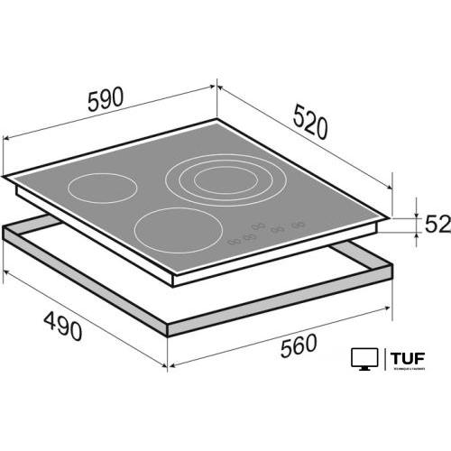 Варочная панель Zigmund & Shtain CN 39.6 B