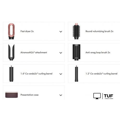 Фен-стайлер Dyson Airwrap Co-anda2x HS09 Straight+Wavy (евровилка, керамический розовый/розовое золото)