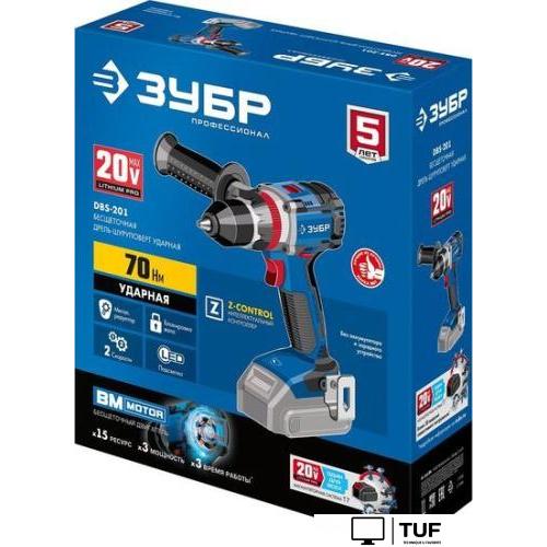 Ударная дрель-шуруповерт Зубр Профессионал DBS-201 (без АКБ)