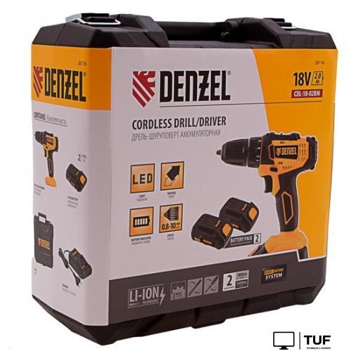 Дрель-шуруповерт Denzel CDL-18-02BM (с 2-мя АКБ, кейс)