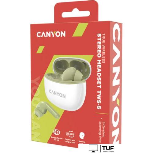 Наушники Canyon TWS-5 (оливковый)
