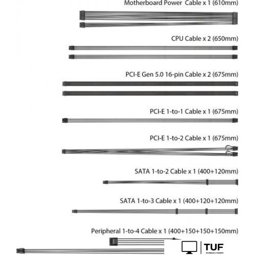Блок питания ASUS TUF Gaming 1200W Gold TUF-GAMING-1200G