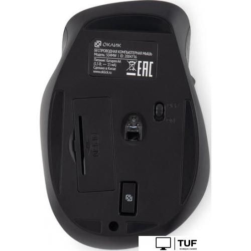 Мышь Oklick 504MW (черный/серый)