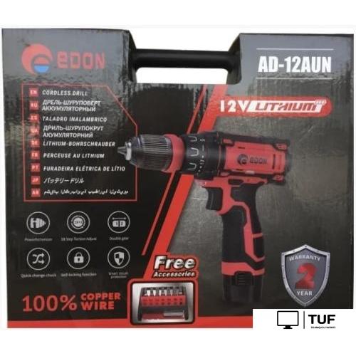 Дрель-шуруповерт Edon AD-12AUN (с 2-мя АКБ, кейс)
