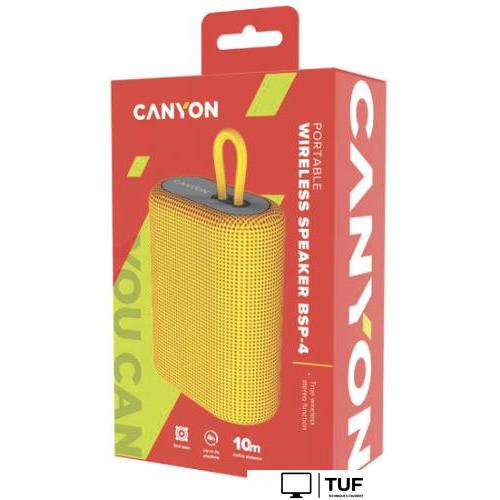 Беспроводная колонка Canyon BSP-4 (желтый)