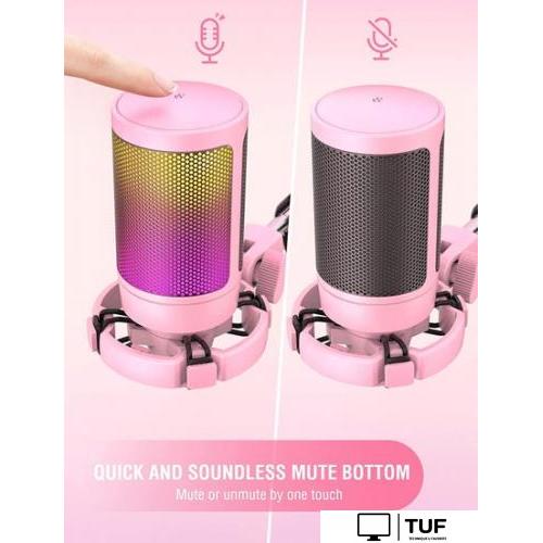 Проводной микрофон FIFINE A6V (розовый)