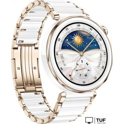 Умные часы Huawei Watch GT 5 Pro 42 мм (керамический белый)