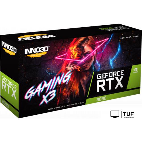 Видеокарта Inno3D GeForce RTX 3090 Gaming X3 24GB GDDR6X N30903-246X-1880VA37N