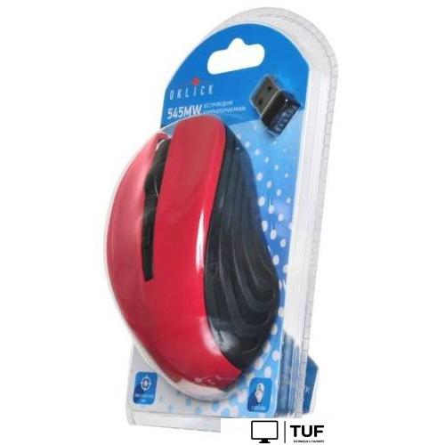 Мышь Oklick 545MW (черный/красный) [368631]