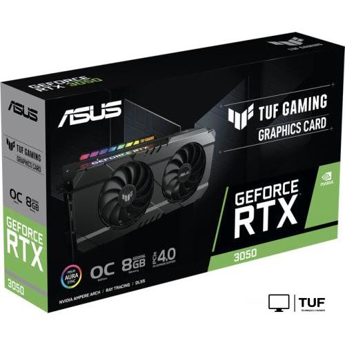 Видеокарта ASUS TUF Gaming GeForce RTX 3050 OC Edition 8GB GDDR6 TUF-RTX3050-O8G-GAMING