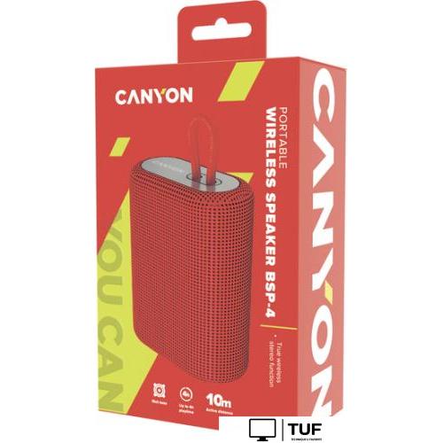 Беспроводная колонка Canyon BSP-4 (красный)