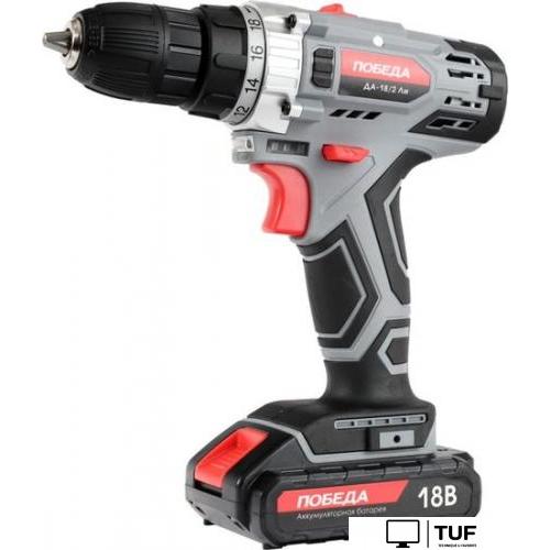 Дрель-шуруповерт Победа ДА-18/2 ЛИ 180201636 (с 2-мя АКБ, кейс)