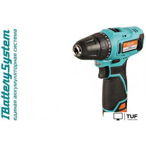 Дрель-шуруповерт Sturm CD1240C (с 2-мя АКБ, кейс)