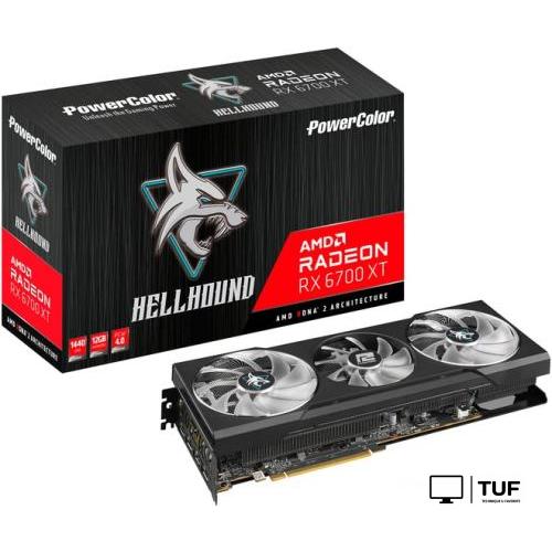 Видеокарта PowerColor Hellhound Radeon RX 6700 XT 12GB GDDR6 AXRX 6700XT 12GBD6-3DHL