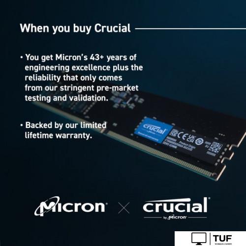 Оперативная память Crucial 64ГБ DDR5 5600 МГц CT64G56C46U5