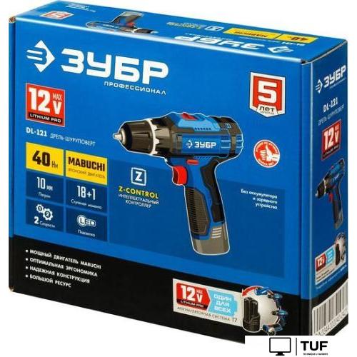 Дрель-шуруповерт Зубр Профессионал DL-121 (без АКБ)