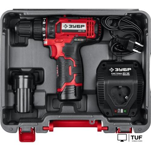 Дрель-шуруповерт Зубр Мастер ДШЛ-125-22 (с 2-мя АКБ, кейс)