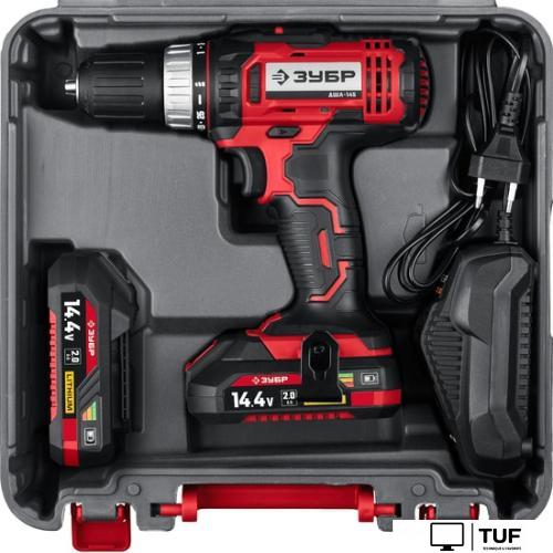 Дрель-шуруповерт Зубр Мастер ДШЛ-145-22 (с 2-мя АКБ, кейс)