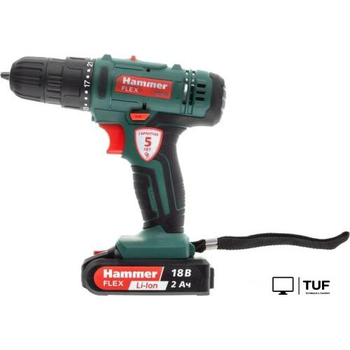 Дрель-шуруповерт Hammer Flex ACD18BS (с 2-мя АКБ, кейс)