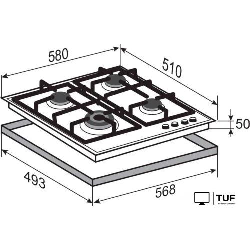 Варочная панель Zigmund & Shtain G 14.6 W