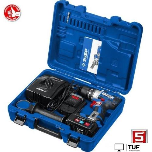 Дрель-шуруповерт Зубр Профессионал DB-201-42 (с 2-мя АКБ 4 Ач, кейс)