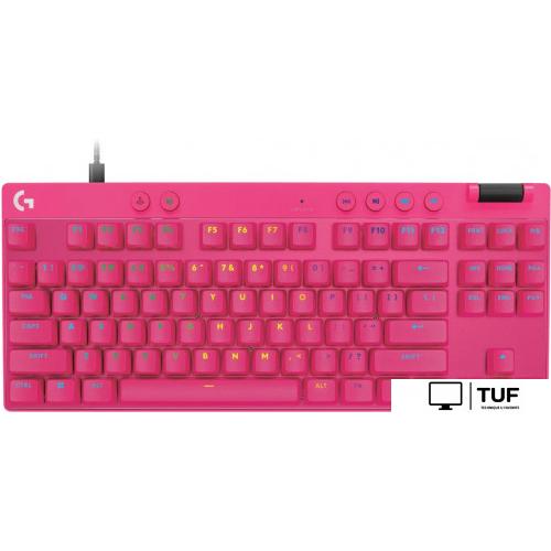 Клавиатура Logitech G Pro X TKL Rapid Analog 920-013253 (розовый, нет кириллицы)