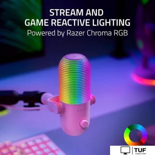 Проводной микрофон Razer Seiren V3 Chroma Quartz Pink