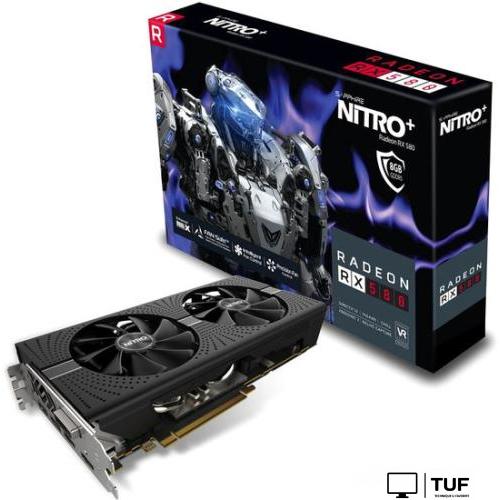 Видеокарта Sapphire Nitro+ Radeon RX 580 8GB GDDR5 [11265-01]