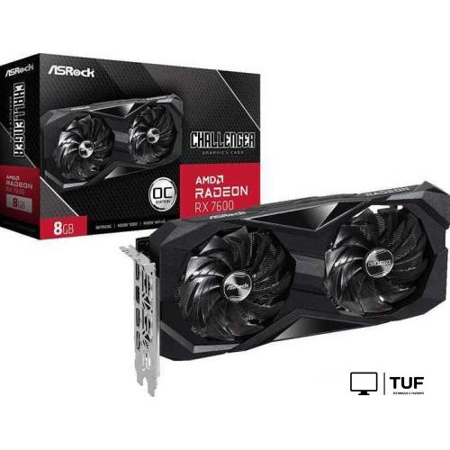 Видеокарта ASRock Radeon RX 7600 Challenger 8GB OC RX 7600 CL 8GO