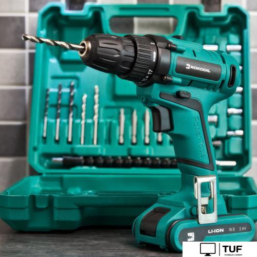 Дрель-шуруповерт Rokodil Twist 2 Pro (1 АКБ, кейс, оснастка)