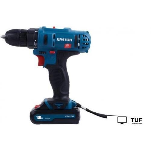 Дрель-шуруповерт Кратон CD-18-Li-2.0 31101057 (с 2-мя АКБ 2 Ач, кейс, оснастка)