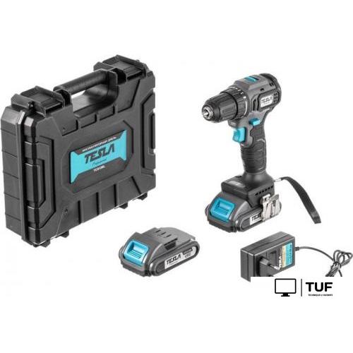Дрель-шуруповерт Tesla TCD12BL 834528 (с 2-мя АКБ, кейс)
