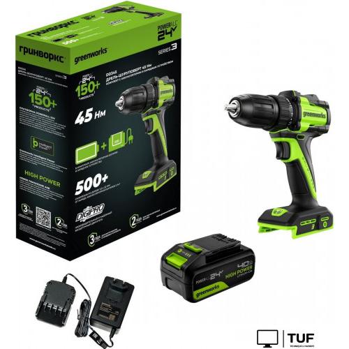 Дрель-шуруповерт Greenworks DD345 3708307CUB (с 1-им АКБ)