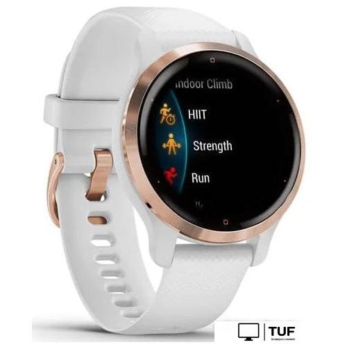 Умные часы Garmin Venu 2S (розовое золото/белый)